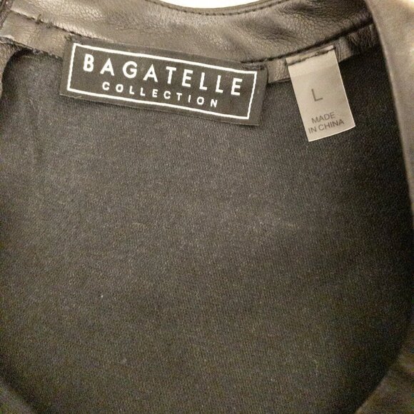 Bagatelle Collection Faux Leather Top – Sleek Minimalist Style | Size L - Picture 3 of 4
